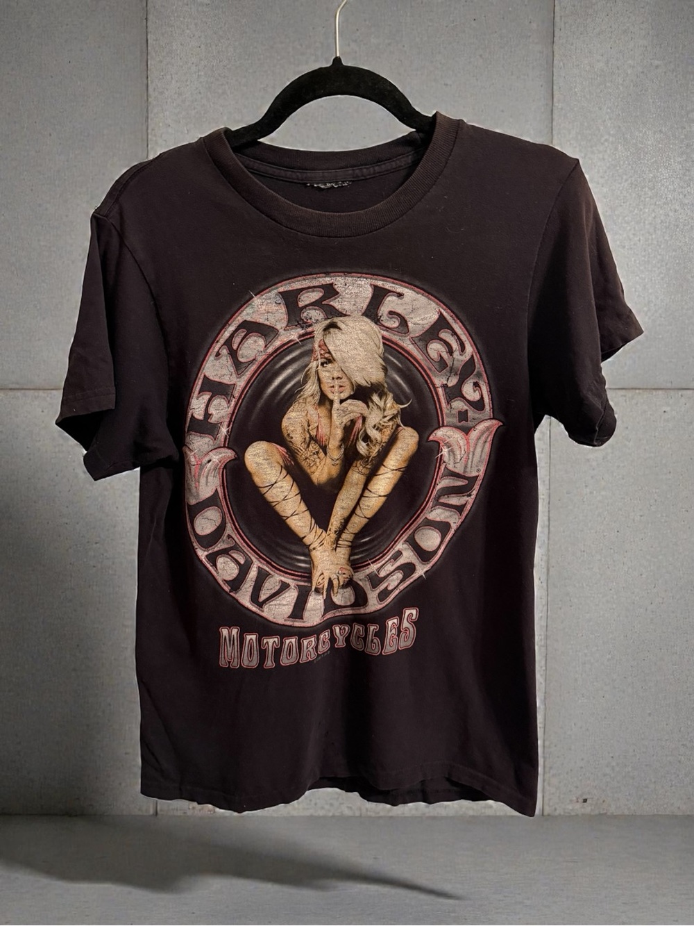 Unisex Myrtle Beach South Carolina Pinup Girl Graphic Biker Motorcycle T-Shirt